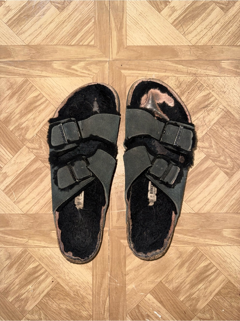 Birkenstock Black Suede Double Strap Sandals